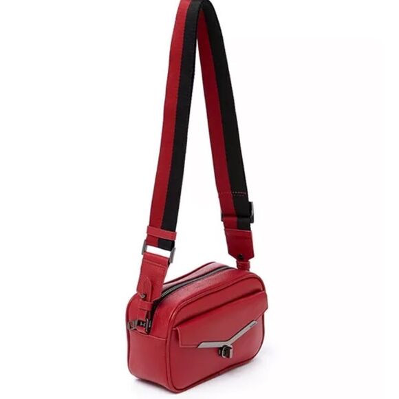 Botkier Valentina Mini Camera Crossbody in Cherry/Gunmetal - Picture 7 of 7